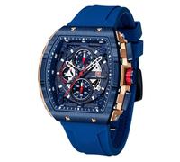 YUNSML Reloj de pulsera para hombre, de moda, deportivo, de lujo, cronógrafo, impermeable, para vestir, negocios, trabajo, esfera cuadrada, analógico, calendario luminoso, reloj de pulsera para