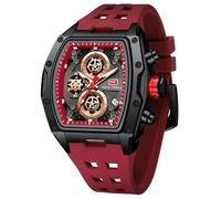 YUNSML Reloj de pulsera para hombre, de moda, deportivo, de lujo, cronógrafo, impermeable, para vestir, negocios, trabajo, esfera cuadrada, analógico, calendario luminoso, reloj de pulsera para