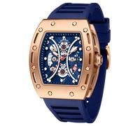 YUNSML Reloj de pulsera para hombre, de moda, deportivo, de lujo, cronógrafo, impermeable, para vestir, negocios, trabajo, esfera cuadrada, analógico, calendario luminoso, reloj de pulsera para hombre