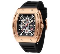 YUNSML Reloj de pulsera para hombre, de moda, deportivo, de lujo, cronógrafo, impermeable, para vestir, negocios, trabajo, esfera cuadrada, analógico, calendario luminoso, reloj de pulsera para hombre