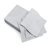 yuntop 50 paños de limpieza de joyas, 3.15 x 3.15 pulgadas, paños de pulido para plata, oro, platino, joyas, anillos, gafas, relojes, monedas, gamuza tela