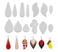 YunTrip - Juego de 15 troqueles de corte de metal para pendientes de piel, manualidades para Navidad, San Valentín