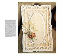 YunTrip - Juego de 7 troqueles de corte para hacer tarjetas, marco de encaje rectangular de metal, troqueles de corte de metal para álbumes de recortes, repujado, fotos, manualidades, tarjetas de