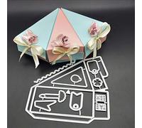 YunTrip - Troqueles de corte para hacer tarjetas, caja de regalo de caramelos, triángulo, plantilla de corte de metal, álbumes de recortes, tarjetas de papel, para manualidades decorativas