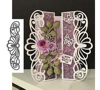 YunTrip - Troqueles de corte para tarjetas, diseño de borde de encaje y corte de metal para manualidades, álbumes de fotos, manualidades de papel decorativo para tarjetas de felicitación/invitación