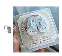 YunTrip - Troqueles de corte para tarjetas, diseño de zapatos de bebé, plantillas troqueladas para manualidades, álbumes de fotos, papel decorativo para tarjetas de felicitación/invitación