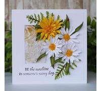 YunTrip - Troqueles de Corte Plateados, Plantillas Decorativas de Metal, Diseño de Margaritas para Manualidades, Álbumes de Recortes, Tarjetas de Papel