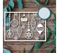 YunTrip - Troqueles de Navidad, accesorios de Navidad, diseño de marco de metal, para hacer tarjetas, álbumes de recortes, tarjetas, manualidades, decoración de plata, diseño de marcos