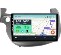 YUNTX 【2+64G】 Android 16 Autoradio con navi para Honda Fit Jazz 2007-2014-Incorporado CarPlay/Android Auto/GPS-IPS 2.5D 10.1" Pantalla-Dab/Bluetooth 5.0/Control del Volante/USB/WiFi/MirrorLink/4G