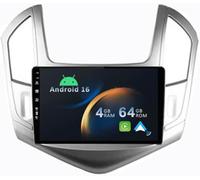 YUNTX [4+64G] Android 16 Autoradio con navi para Chevrolet Cruze J300 J308 2012-2015-[Incorporado CarPlay/Android Auto/GPS Navi/Bluetooth 5.0/Control del Volante/MirrorLink]-IPS 9" Pantalla