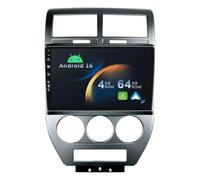 YUNTX [4+64G] Android 16 Autoradio con navi para Jeep Compass 1 MK/Compass Patriot 2006-2010 -Incorporado CarPlay/Android Auto/GPS-IPS 2.5D 10.1" Pantalla-Bluetooth 5.0/SWC/USB/WiFi/MirrorLink/4G