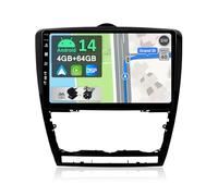 YUNTX [4GB+64GB] Android 14 2 DIN Autoradio para Skoda Octavia II 2 1Z 2004-2013-[Integrado CarPlay/Android Auto/DSP/GPS]-IPS 2.5D 9 Pulgada Touch Screen-CAM+Mic-Dab/Bluetooth 5.0/360 Cámara