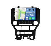 YUNTX [6GB+128GB] Android 14 2 DIN Autoradio para Ford Mustang 2015-2021-[Integrado CarPlay/Android Auto/DSP/GPS]-IPS 9 Pulgada Touch Screen-CAM+Mic-Dab/Bluetooth 5.0/AHD Cámara