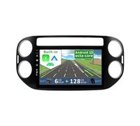 YUNTX [6GB+128GB] Android 15 2 DIN Autoradio para VW Tiguan 2009-2017-[Integrado CarPlay/Android Auto/DSP/GPS]-IPS 10.1 Pulgada Touch Screen-CAM+Mic-Dab/Bluetooth 5.0/AHD Cámara