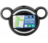 YUNTX [6GB+128GB] Android 15 Autoradio para BMW Mini R56 Cooper、Cooper D、Cooper SD、Cooper S John Cooper Works One、One D-con CarPlay/Android Auto/DSP/GPS/Bluetooth 5.0-IPS 9“ Touch Screen-CAM+Mic