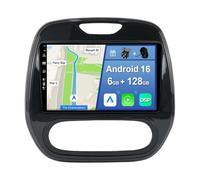 YUNTX [6GB+128GB] Android 16 2 DIN Autoradio para Renault Captur (2014-2019)-[Integrado CarPlay/Android Auto/DSP/GPS]-IPS 2.5D 9” Touch Screen-CAM+Mic-Soporte Dab/Bluetooth 5.0/AHD Cámara/Mirror Link