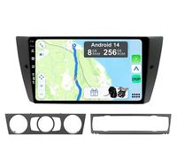YUNTX [8GB+256GB] Android 14 2 DIN Autoradio para BMW E90/E91/E92/E93 (2005-2012)-[Integrado CarPlay/Android Auto/DSP/GPS]-IPS 2.5D 9”Touch Screen-CAM+Mic-Dab/Bluetooth 5.0/AHD Cámara