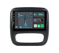 YUNTX [8GB+256GB] Android 14 2 DIN Autoradio para Renault Trafic/Opel Vivaro(2014-2021)-[Integrado CarPlay/Android Auto/DSP/GPS]-IPS 2.5D 9”Touch Screen-CAM+Mic-Soporte Dab/Bluetooth 5.0/AHD Cámara