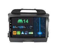 YUNTX 9 Pulgadas Android 14 Autoradio para Kia Sportage 2010-2016 | Octa Core | 6GB 128GB | Integrado 4G LTE | CarPlay&Android Auto | DSP | Dab | QLED