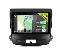YUNTX Android 14 2 DIN Radio Coche para Mitsubishi Outlander/Peugeot 4007/Citroen C-Crosser-[Incorporado Dab/Inalámbrico CarPlay/Android Auto/DSP]-[4G+64G]-Mic&Cámara-Autoradio con Mandos Volante/USB