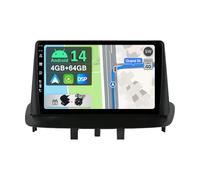 YUNTX Android 14 [4GB+64GB] 2 DIN Autoradio para Renault Megane 3 2009-2014-[Integrado CarPlay/Android Auto/DSP/GPS]-9” IPS 1280X600 Touch Screen-Cámar Mic-Dab/Control del Volante/BT 5.0/360 Cámara
