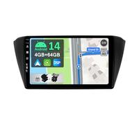 YUNTX Android 14 [4GB+64GB] 2 DIN Autoradio para VW Skoda Fabia(2015-2019)- [Integrado CarPlay/Android Auto/DSP/GPS]-9”IPS Touch Screen-Cámar Mic-Dab/Control del Volante/360 Cámara/Bluetooth 5.0