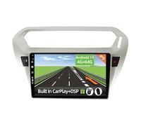 YUNTX Android 14 [4GB+64GB] Radio Coche para Peugeot 301/Citroen C-Elysee (2012-2018) - [Incorporado Carplay/Android Auto/DSP]-9 Pulgadas Pantalla Táctil-2 Din Autoradio con GPS/FM/WiFi/Mandos Volante