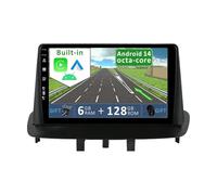 YUNTX Android 14 [6GB+128GB] 2 DIN Autoradio para Renault Megane 3 (2009-2014)-[Integrado CarPlay/Android Auto/DSP/GPS]-IPS 9” Touch Screen-Cámar Mic-Dab/Control del Volante/360 Cámara/Bluetooth 5.0