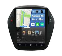 YUNTX Android 15 [6GB+128GB] 2 DIN Autoradio para Hyundai Tucson IX35(2009-2015)-[Integrado CarPlay/Android Auto/DSP/GPS]-IPS 9.7”Touch Screen-Cámara+Mic-Dab/Control del Volante/Bluetooth 5.0