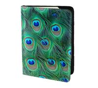 YUNWEIKEJI Adorable Pavo Real Verde, Funda para Pasaporte Cartera de Viaje de Cuero PU Funda para Pasaporte Fundas para Pasaporte 5,5 Pulgadas