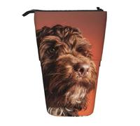 YUNWEIKEJI Adorable Perro cacatúa, Estuche telescópico para lápices, Soporte para lápices con Cremallera, Bolsa de Maquillaje, Bolsa para lápices