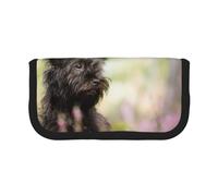 YUNWEIKEJI Affenpinscher Césped Perros Negros Monkey Terrier, Estuche para lápices, Estuche para lápices de Lona Bolsa para cosméticos de Gran Capacidad