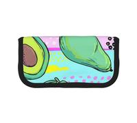 YUNWEIKEJI Aguacate Dibujo Mano Colorido, Estuche para lápices, Estuche para lápices de Lona Bolsa para cosméticos de Gran Capacidad