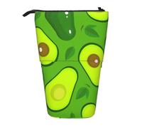 YUNWEIKEJI Aguacate sobre Alimentos y Bebidas Verdes, Estuche telescópico para lápices, Soporte para lápices con Cremallera, Bolsa de Maquillaje, Bolsa para lápices