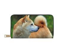 YUNWEIKEJI Akita Inu Bokeh Mascotas Perros Akita Inu, Carteras Cartera de Gran Capacidad para Hombres y Mujeres Carteras Tarjeta de crédito Cartera de Cuero de Microfibra