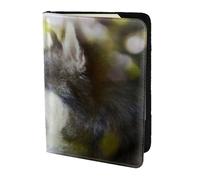 YUNWEIKEJI Alaskan Malamute Bokeh Mascotas Perros Lindo, Funda para Pasaporte Cartera de Viaje de Cuero PU Funda para Pasaporte Fundas para Pasaporte 5,5 Pulgadas