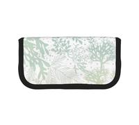 YUNWEIKEJI Alga Verde mar Azul, Estuche para lápices, Estuche para lápices de Lona Bolsa para cosméticos de Gran Capacidad