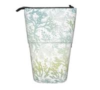 YUNWEIKEJI Alga Verde mar Azul, Estuche telescópico para lápices, Soporte para lápices con Cremallera, Bolsa de Maquillaje, Bolsa para lápices