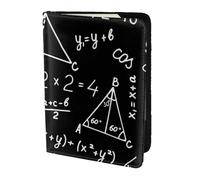 YUNWEIKEJI Álgebra Geometría Matemáticas abstractas, Funda para Pasaporte Cartera de Viaje de Cuero PU Funda para Pasaporte Fundas para Pasaporte 5,5 Pulgadas