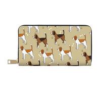 YUNWEIKEJI Animal Mascota Beagle Inteligente Lindo de Dibujos Animados, Carteras Cartera de Gran Capacidad para Hombres y Mujeres Carteras Tarjeta de crédito Cartera de Cuero de Microfibra