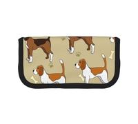 YUNWEIKEJI Animal Mascota Beagle Inteligente Lindo de Dibujos Animados, Estuche para lápices, Estuche para lápices de Lona Bolsa para cosméticos de Gran Capacidad