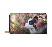 YUNWEIKEJI Animales Border Collie Lindo Perro Pet, Carteras Cartera de Gran Capacidad para Hombres y Mujeres Carteras Tarjeta de crédito Cartera de Cuero de Microfibra