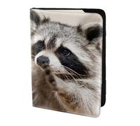 YUNWEIKEJI Animales Inteligentes Mapache Naturaleza, Funda para Pasaporte Cartera de Viaje de Cuero PU Funda para Pasaporte Fundas para Pasaporte 5,5 Pulgadas