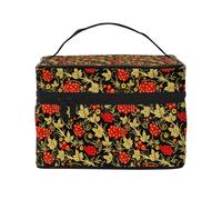 YUNWEIKEJI Arándano Ruso Tradicional, Bolsa de Maquillaje Bolsa de cosméticos Bolsa de artículos de tocador de Viaje portátil Estuche para lápices Bolsa de artículos de tocador