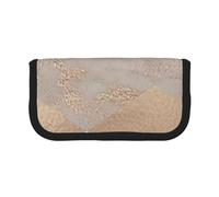 YUNWEIKEJI Argyle de mármol de Oro Rosa cobrizo y Rubor, Estuche para lápices, Estuche para lápices de Lona Bolsa para cosméticos de Gran Capacidad