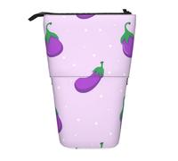 YUNWEIKEJI Berenjena Vegetal Fruta, Estuche telescópico para lápices, Soporte para lápices con Cremallera, Bolsa de Maquillaje, Bolsa para lápices