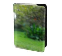 YUNWEIKEJI Bichón Frisé Bokeh Mascotas Perros Parque Perros Blancos, Funda para Pasaporte Cartera de Viaje de Cuero PU Funda para Pasaporte Fundas para Pasaporte 5,5 Pulgadas