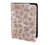 YUNWEIKEJI Brillo de Tigre de Oro Rosa, Funda para Pasaporte Cartera de Viaje de Cuero PU Funda para Pasaporte Fundas para Pasaporte 5,5 Pulgadas