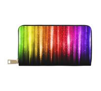 YUNWEIKEJI Brillo del Arco Iris, Carteras Cartera de Gran Capacidad para Hombres y Mujeres Carteras Tarjeta de crédito Cartera de Cuero de Microfibra