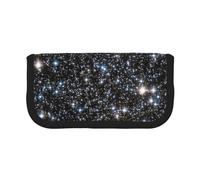 YUNWEIKEJI Brillo Galaxy Impreso No Brillo Real, Estuche para lápices, Estuche para lápices de Lona Bolsa para cosméticos de Gran Capacidad